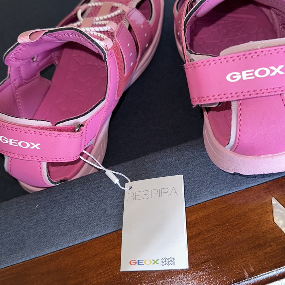 GEOX Fuchsia/Pink Velcro fit Sandals đź©´ size 5 - Picture 9 of 10